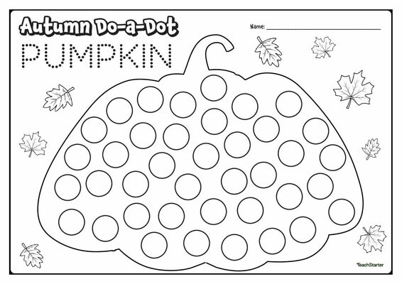 Do-a-Dot - Autumn Activity for Preschool teaching resource