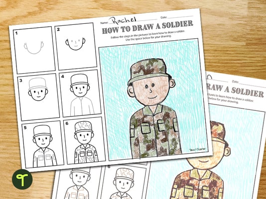 How To Draw A Soldier's Helmet | Art For Kids Hub