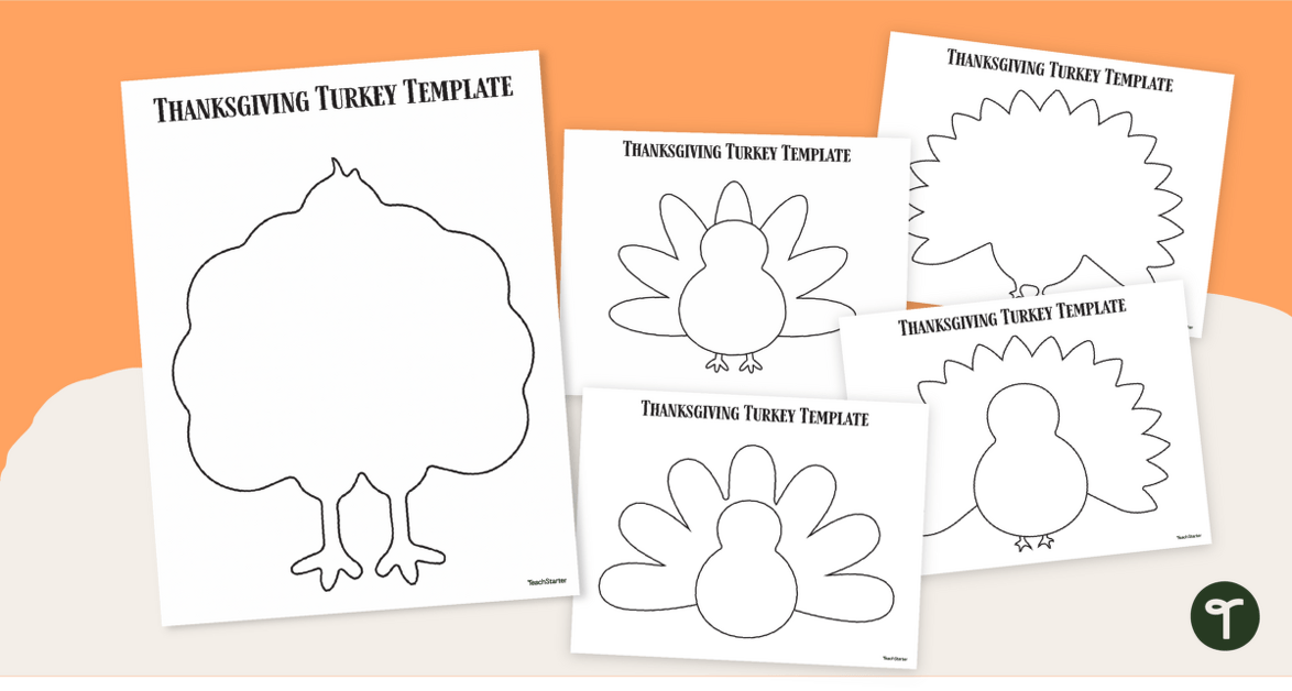Printable Turkey Template Pack teaching resource