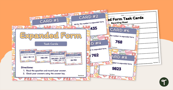 Go to Expanded Form Task Cards teaching resource