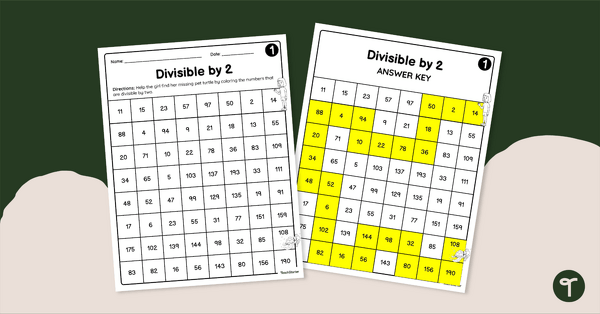 Go to Divisible by 2 Maze Worksheets teaching resource