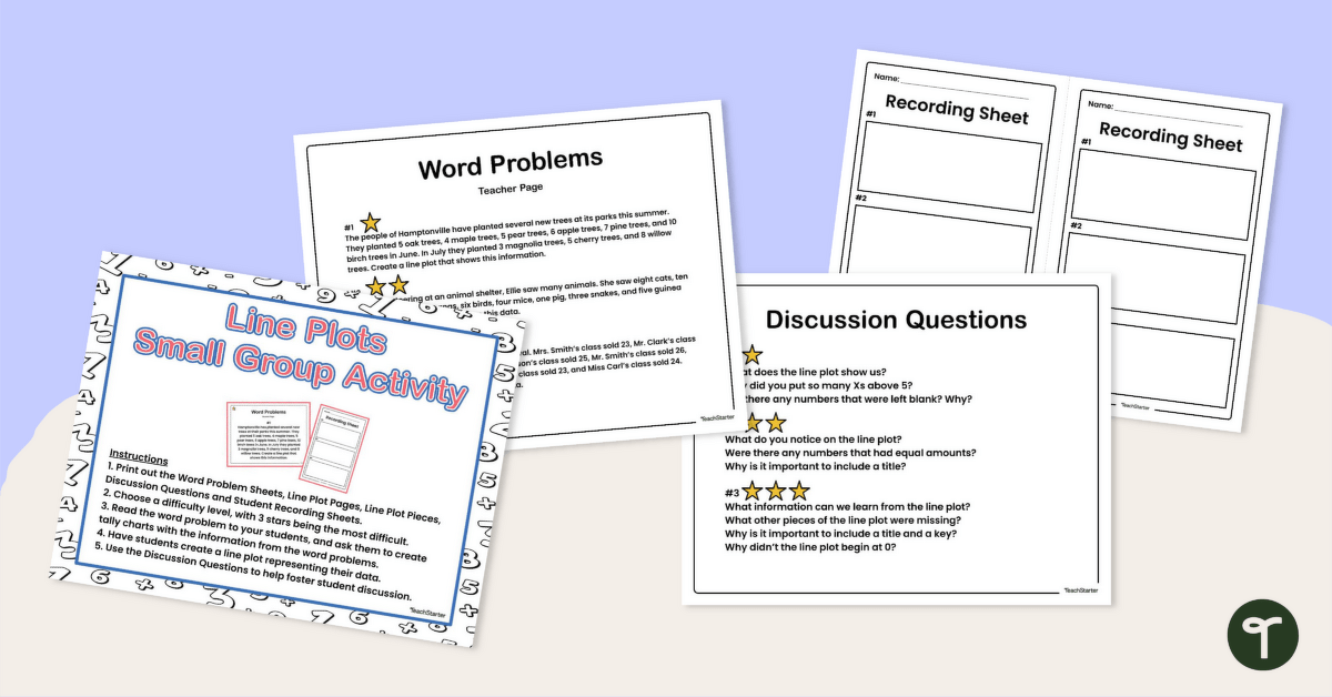 Creating Line Plots Small Group Activity teaching resource