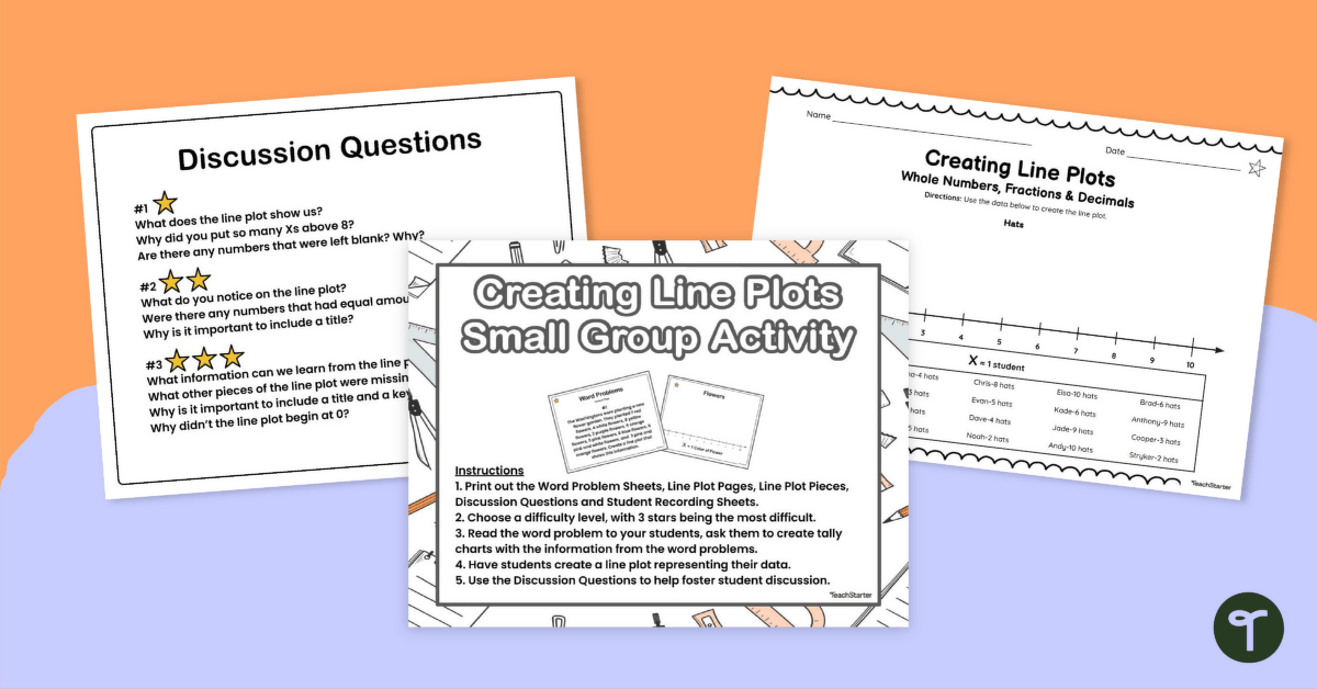 Creating Line Plots (with Fractions and Decimals) Small Group Activity teaching resource