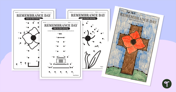 Go to Remembrance Day Connect the Dot Worksheets teaching resource