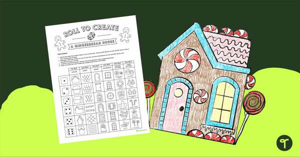 Go to Roll to Create a Gingerbread House teaching resource
