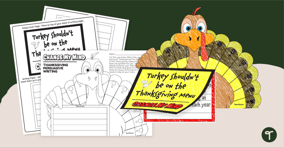 Change My Mind - Thanksgiving Turkey Craft and Write teaching resource