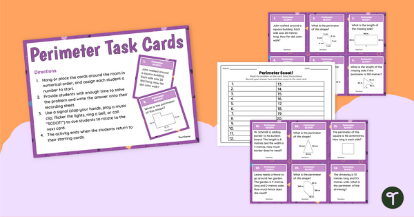 Go to Perimeter Task Cards teaching resource