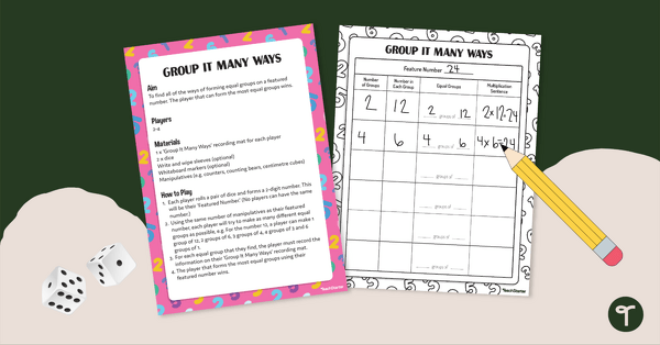 Go to Group It Many Ways – Multiplication Activity teaching resource