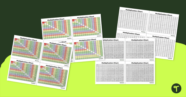 Go to Desk-Sized Multiplication Charts for Students teaching resource