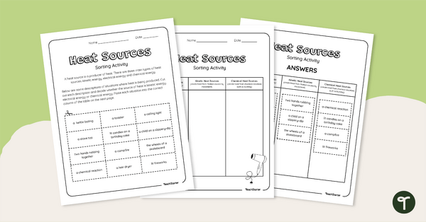 Go to Heat Sources Cut-and-Paste Worksheet teaching resource