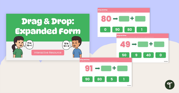 Go to 2-Digit in Expanded Form Interactive Activity teaching resource