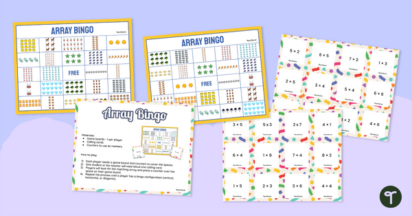 Go to Multiplication With Arrays Bingo teaching resource
