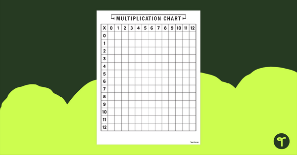 Go to Large Multiplication Chart (Blank) teaching resource