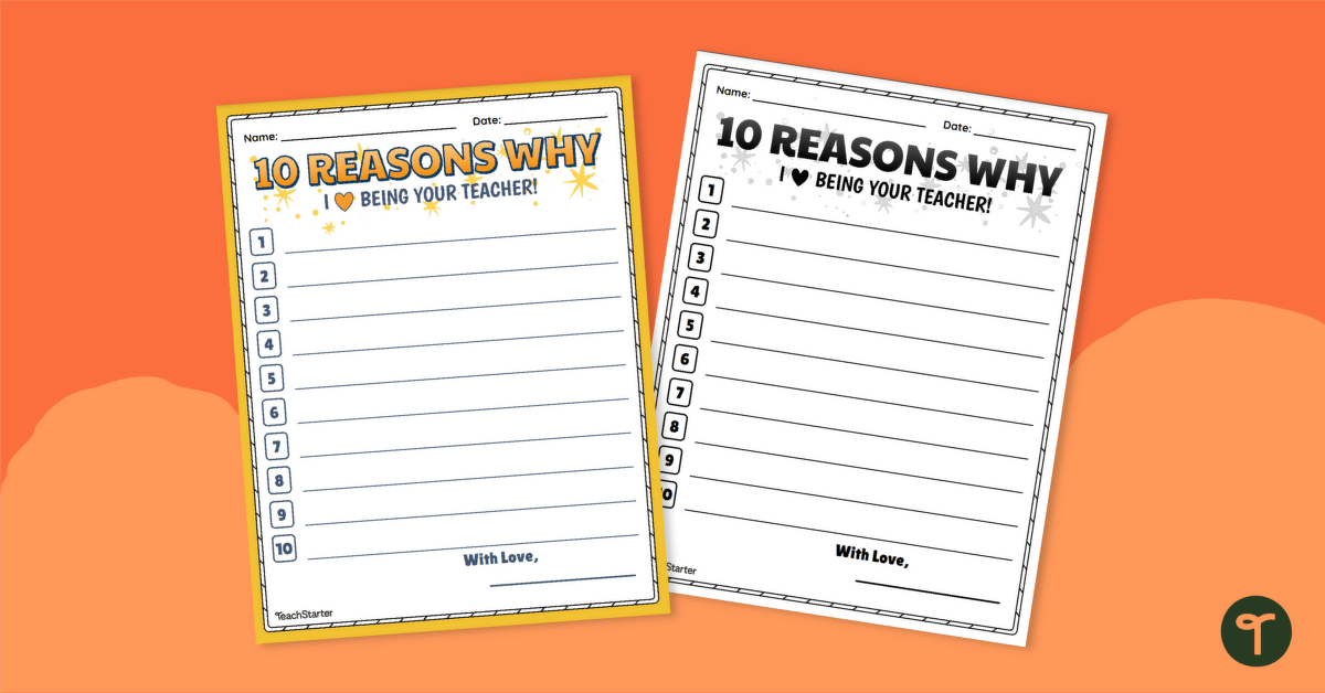 10 Reasons Why - End of Year Letter to Students teaching resource