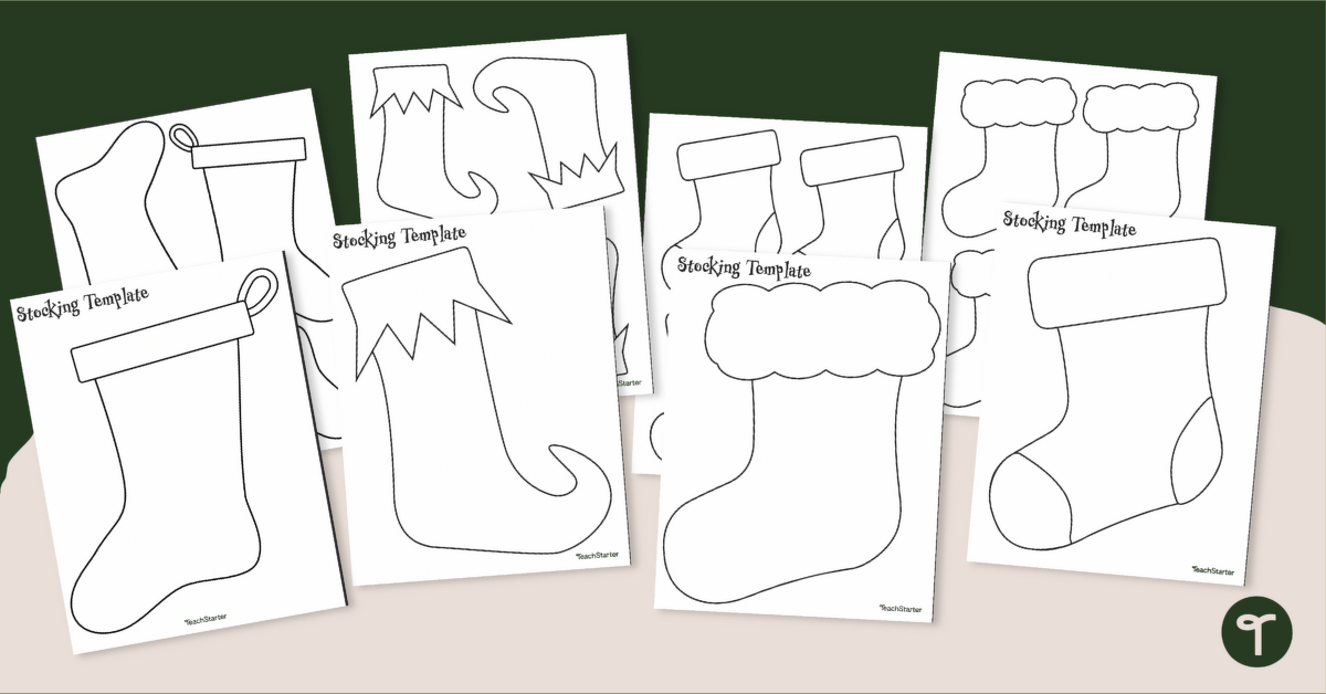 Christmas Stocking Drawing, Coloring and Craft Printables | Made By Teachers