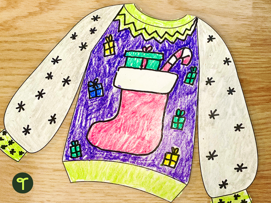 Ugly Christmas Sweater - Dice Drawing Game teaching resource