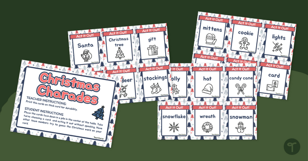 Go to Christmas Charades Game for Kids teaching resource