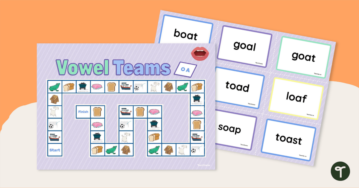 OA Vowel Team Board Game teaching resource