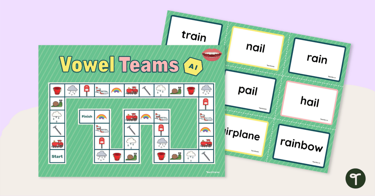 'AI' Diphthong Vowel Team Board Game teaching resource