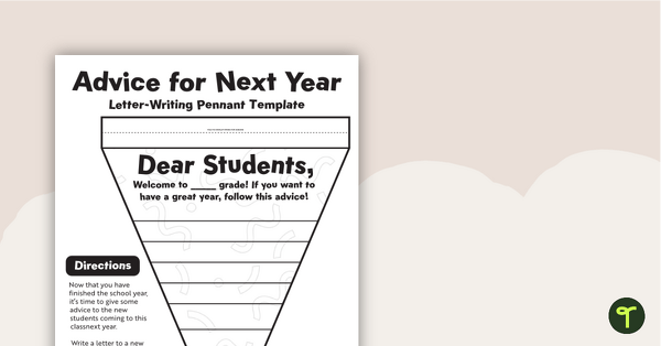 Go to Dear New Students - Advice for Next Year Writing Activity teaching resource