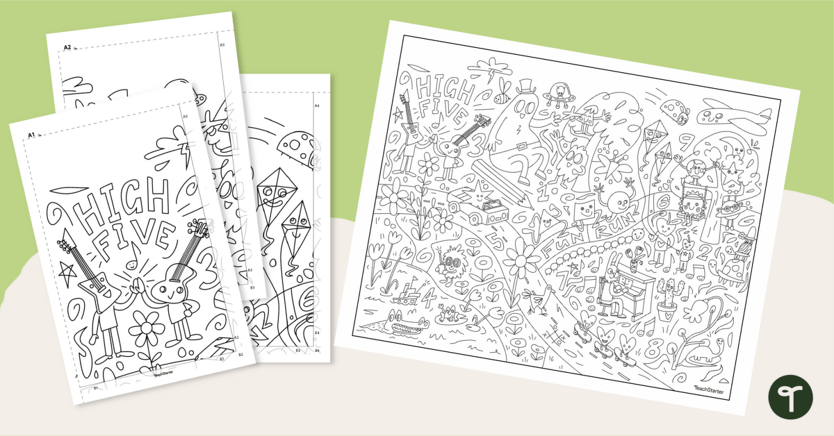 Collaborative Art Project - Large Coloring Poster