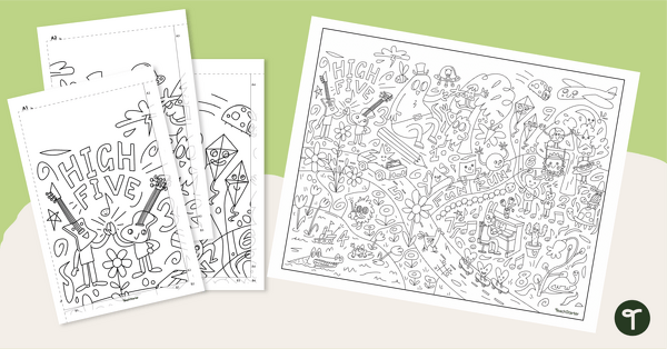 Go to Collaborative Art Project - Large Coloring Poster teaching resource