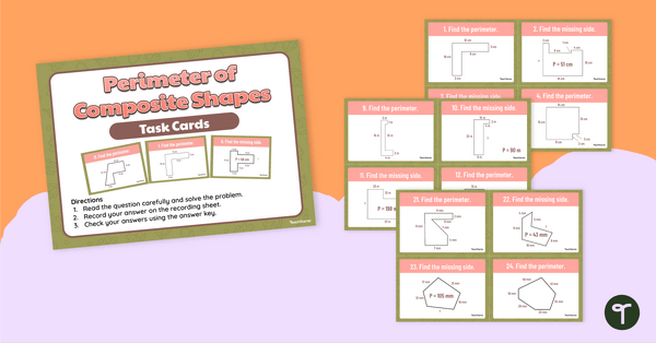 Go to Perimeter of Composite Shapes Task Cards teaching resource