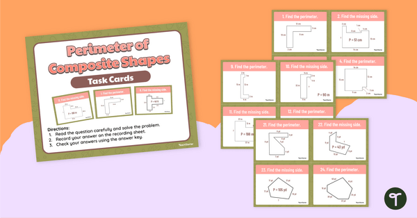 Go to Perimeter of Composite Shapes Task Cards teaching resource