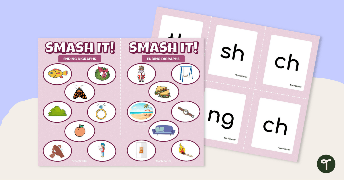 Digraphs Game (Smash It!) teaching resource