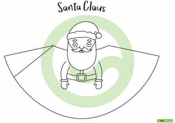 Christmas Santa Tree Topper Template teaching-resource