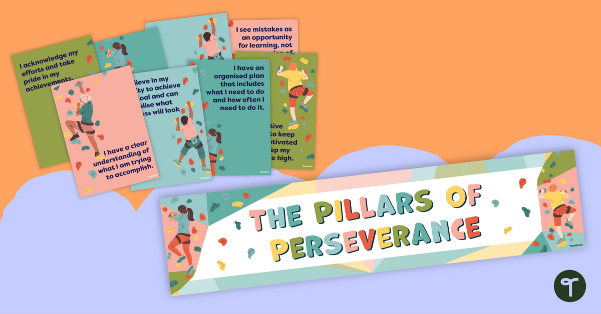 The Pillars of Perseverance – Bulletin Board Display teaching resource