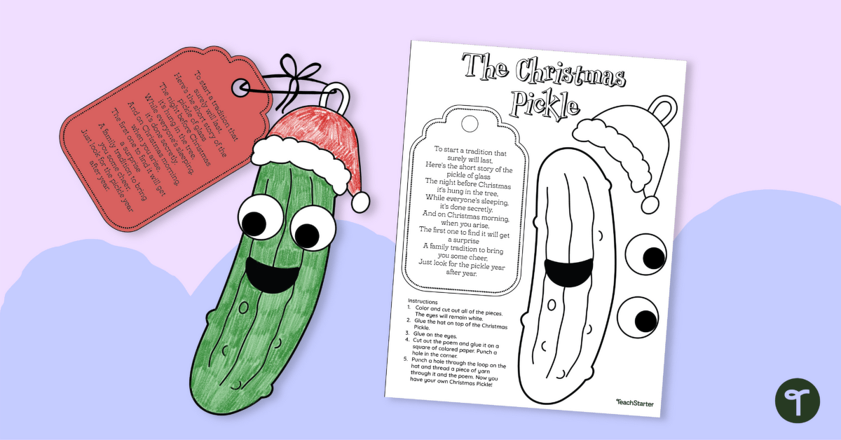 The Christmas Pickle Paper Craft Teach Starter
