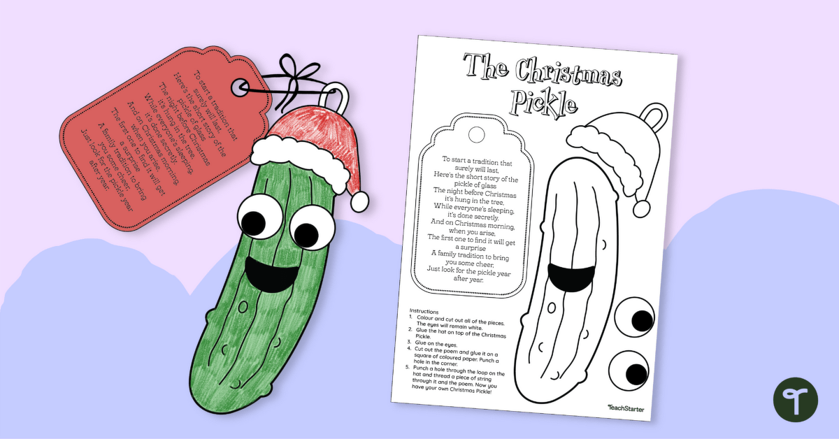 The Christmas Pickle - Paper Craft teaching resource
