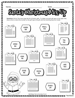 Santa's Mix-Up - Place Value & Expanded Form Math Worksheets teaching resource
