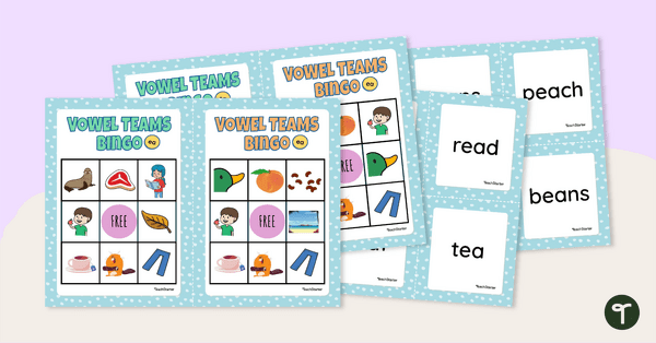 Go to EA Vowel Team Bingo Game teaching resource