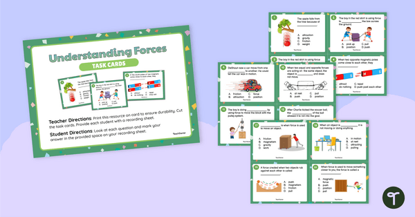 Go to Force and Motion Task Cards teaching resource