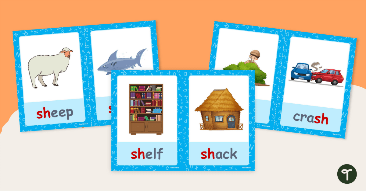 Sh Digraph Words With Images teaching resource