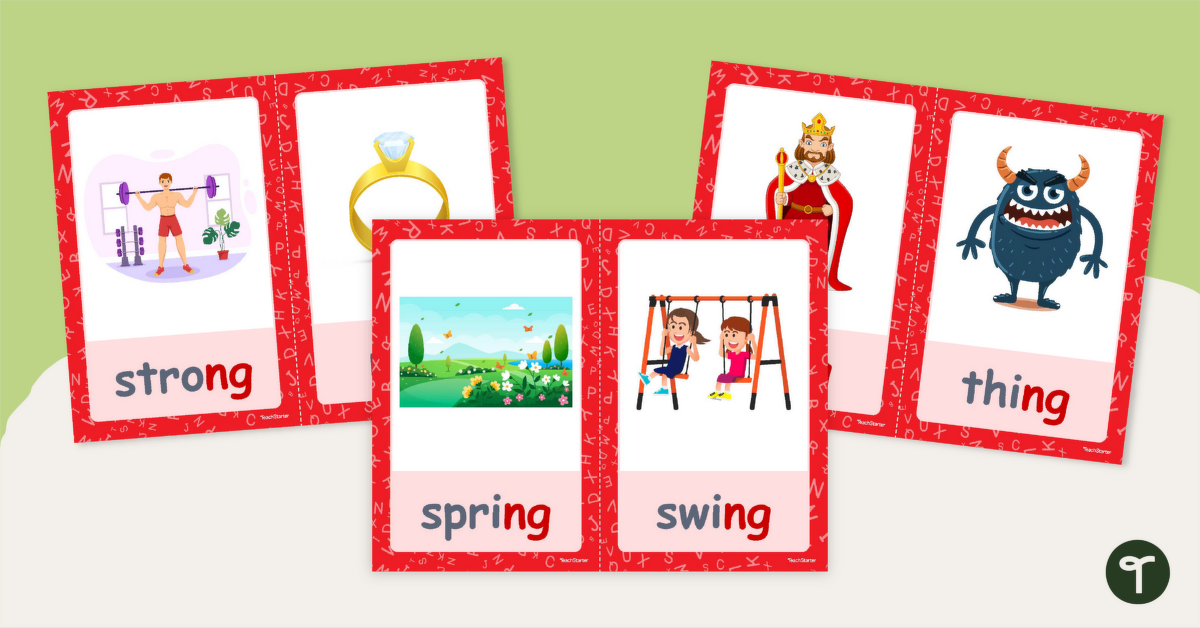 Ng Digraph Words With Images teaching resource
