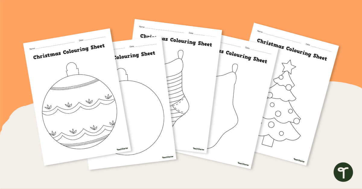 Printable Christmas Colouring Sheets teaching resource