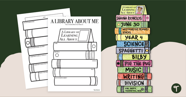 Go to All About Me Activity - Library of Learning About Me Craft teaching resource