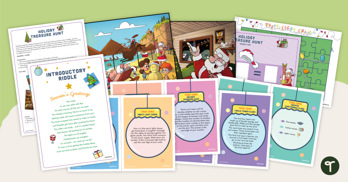 Holiday Code Cracker: KS1 Whole Class Christmas Game teaching resource