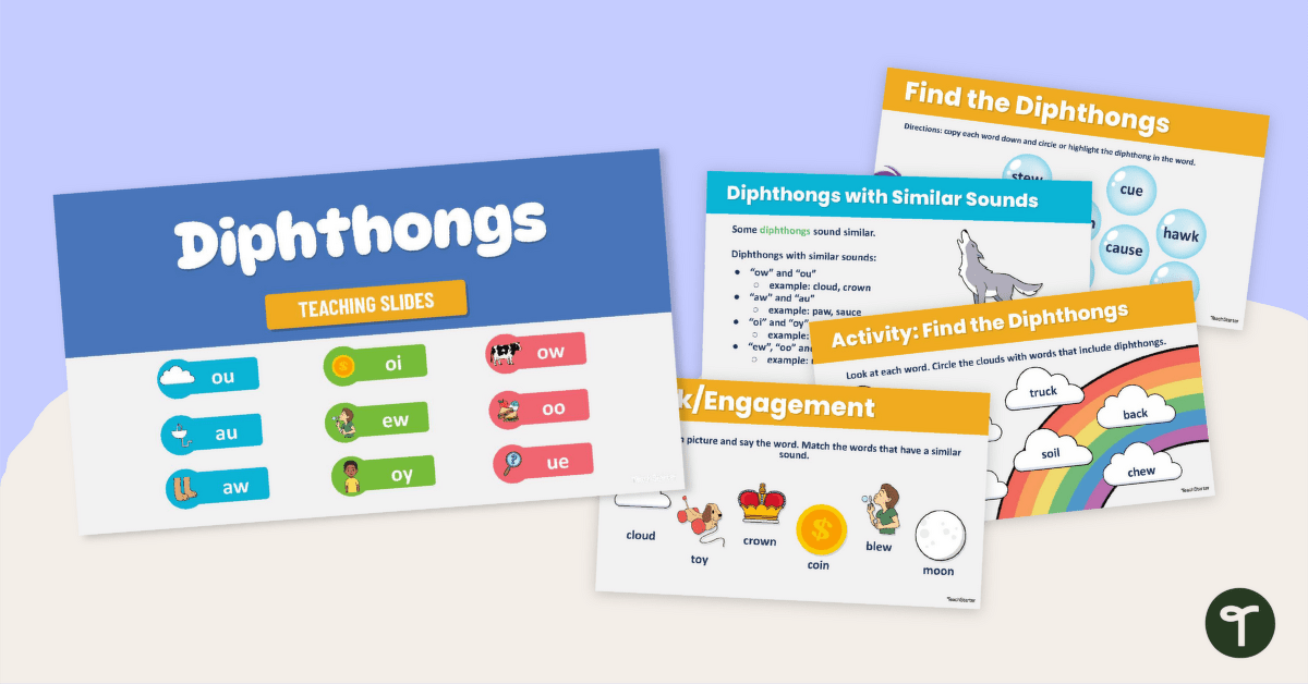Diphthongs Teaching Slides teaching resource