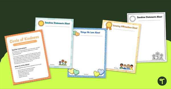 Go to Circle of Kindness Affirmations for Kids Templates teaching resource