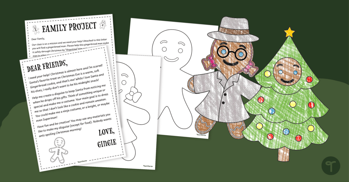 Gingerbread Man Disguise Project teaching resource