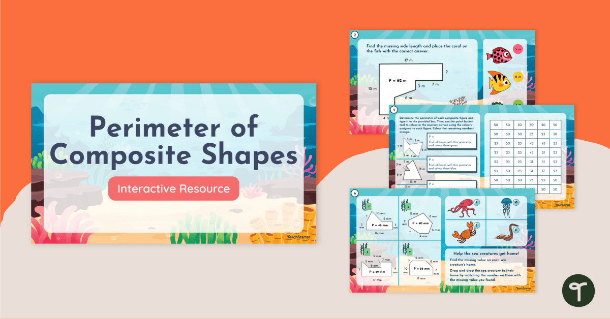Perimeter of Composite Shapes Interactive Activity teaching resource