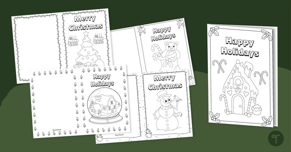 Go to Printable Christmas Cards to Colour teaching resource