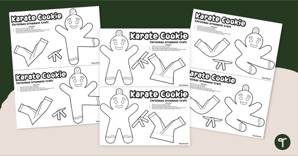 Go to Karate Cookies - Gingerbread Man Ornament Craft teaching resource