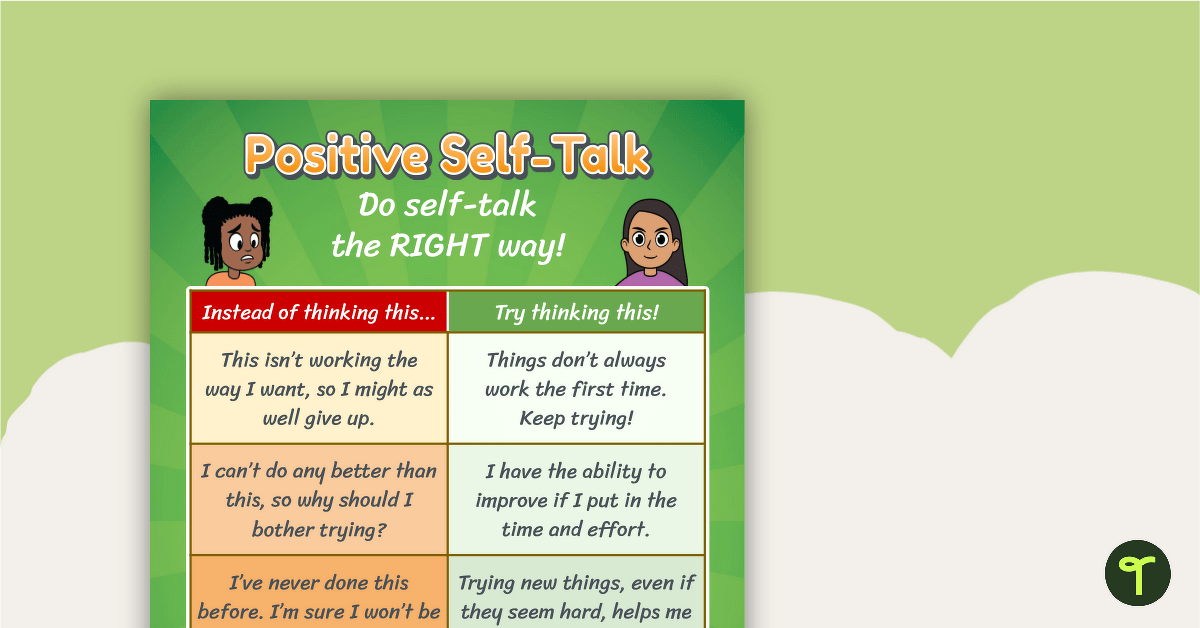 Positive Self-Talk Poster teaching resource