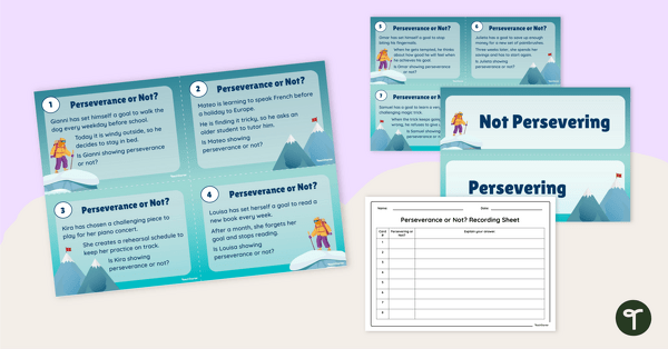 Go to Perseverance or Not? Scenario Cards teaching resource