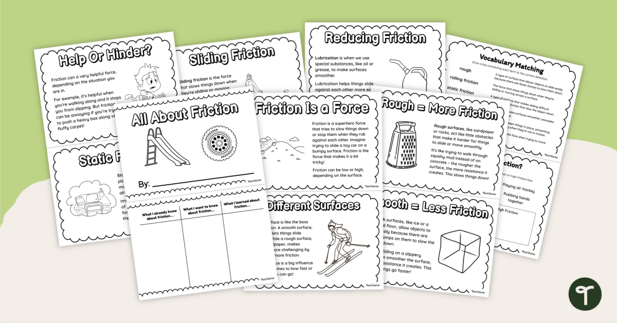 All About Friction Mini-Book teaching resource
